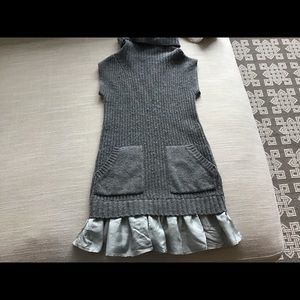 Crewcuts grey sweater dress size 6 girls